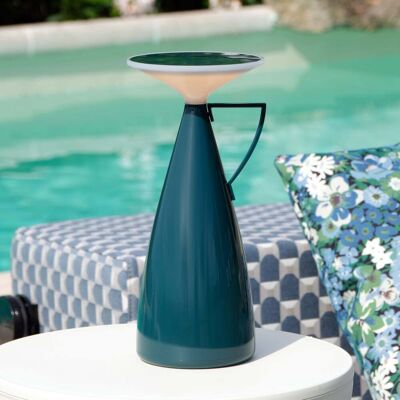lampe à poser rechargeable LED Camomille, pétrole, hauteur 24 cm - Kartell - Salon / séjour - Design - Plastique - À ampoule unique - Publicité lampe à poser rechargeable LED Camomille, pétrole, hauteur 24 cm - Kartell - Salon / séjour - Design - Plastique - À ampoule unique - Publicité