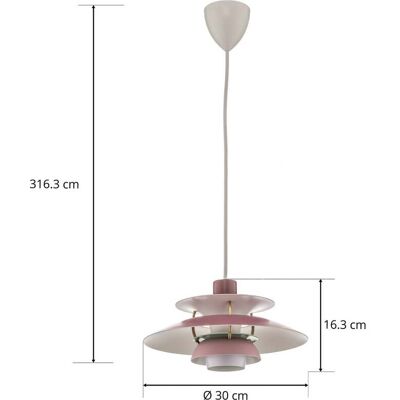 Suspension PH 5 300 rose - Louis Poulsen - Salon / séjour - Design - Métal - À ampoule unique - Publicité Suspension PH 5 300 rose - Louis Poulsen - Salon / séjour - Design - Métal - À ampoule unique - Publicité