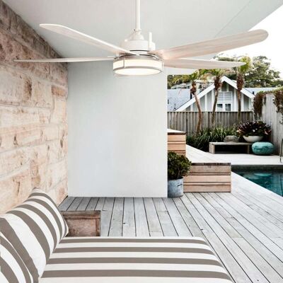 Ventilateur de plafond Louisville blanc avec LED 158 - Économie d'énergie - Publicité Ventilateur de plafond Louisville blanc avec LED 158 - Économie d'énergie - Publicité