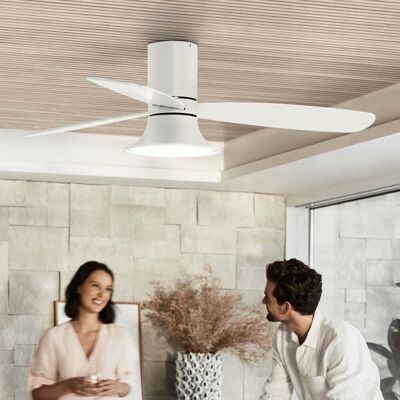 Ventilateur de plafond Blanc Flusso - 132cm, LED, télécommande - Publicité Ventilateur de plafond Blanc Flusso - 132cm, LED, télécommande - Publicité