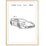 Bildverkstad Dessin de brevet - Ferrari F40 II Poster (50x70 cm)