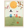 Bildverkstad Happy Mid Autumn Festival Tradition Poster (30x40 cm)