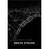 Bildverkstad Map - Greve Strand - Black (30x40 cm)