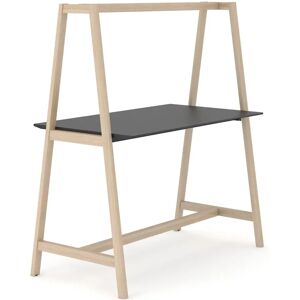 Narbutas Table haute Nova Wood Multipurpose - Plateau stratifie, Finition Ash Stained Light Grey / Black