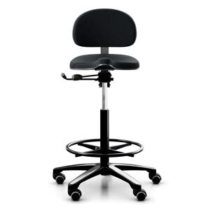 Tabouret ergonomique RH Support 4501, Tissu Black (Select SC60999), Repose-pieds Avec