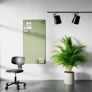 Lintex Tableau en verre Mood Wall - effacable, magnetique, Couleur Fair 550 - Vert, Taille B75 x H150 cm