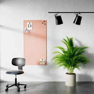 Lintex Tableau en verre Mood Wall - effacable, magnetique, Couleur Naive 640 - Rosa, Taille B75 x H150 cm