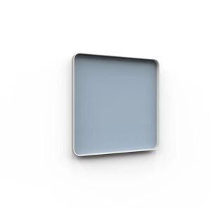 Lintex Tableau d'ecriture en verre Frame Wall, Couleur Crisp 350 - Bleu clair, Finition Cadre Gris, Taille L100 x H100 cm