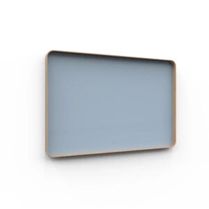 Lintex Tableau d'ecriture en verre Frame Wall, Couleur Crisp 350 - Bleu clair, Finition cadre Chene, Taille L150 x H100 cm