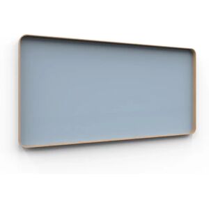 Lintex Tableau d'ecriture en verre Frame Wall, Couleur Crisp 350 - Bleu clair, Finition cadre Chene, Taille L200 x H100 cm