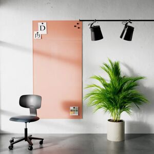 Lintex Tableau en verre Mood Wall - effacable, magnetique, Couleur Naive 640 - Rosa, Taille L100 x H200 cm