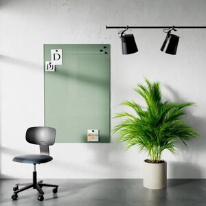 Lintex Tableau en verre Mood Wall - effacable, magnetique, Couleur Frank 540 - Vert-gris, Taille L100 x H150 cm