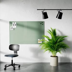 Lintex Tableau en verre Mood Wall - effacable, magnetique, Couleur Frank 540 - Vert-gris, Taille L150 x H100 cm