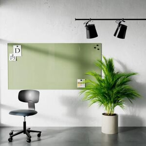 Lintex Tableau en verre Mood Wall - effacable, magnetique, Couleur Fair 550 - Vert, Taille L200 x H100 cm