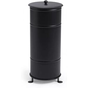 Prima Office Poubelle Brooklyn Bin Single Couleur Noir Couvercle Ordures menageres Support Pieds