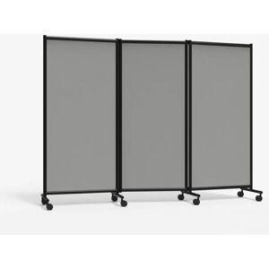 Lintex Paravent acoustique mobile pliable One Screen, Couleur Gris, Taille L228 x H170,5 cm (triple)