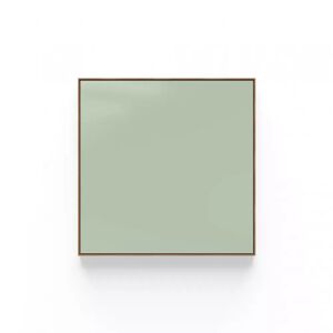 Lintex Tableau en verre Area - cadre en chene, Couleur Fair 550 - Vert, Finition Verre soyeux mat, Taille L127,8 x H102,8 cm