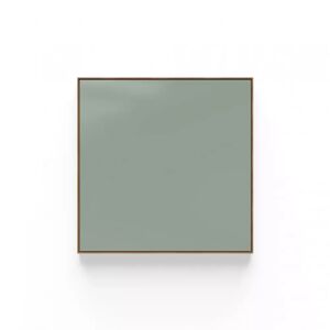Lintex Tableau en verre Area - cadre en chene, Couleur Frank 540 - Vert-gris, Finition Verre soyeux mat, Taille L127,8 x H102,8 cm