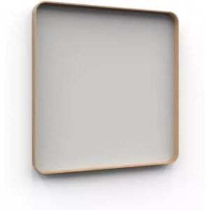 Lintex Tableau d'ecriture en verre Frame Wall, Couleur Shy 120 - Gris-beige, Finition cadre Chene, Taille L100 x H100 cm