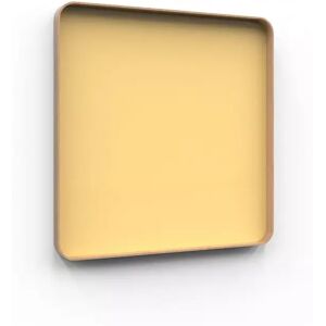 Lintex Tableau d'ecriture en verre Frame Wall, Couleur Lively 460 - Jaune, Finition cadre Chene, Taille L100 x H100 cm