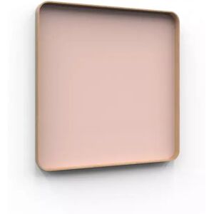 Lintex Tableau d'ecriture en verre Frame Wall, Couleur Naive 640 - Rosa, Finition cadre Chene, Taille L100 x H100 cm