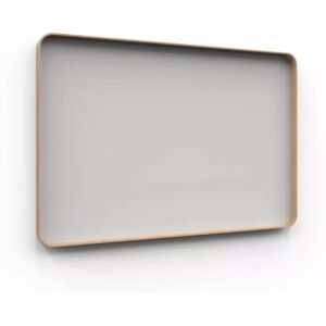 Lintex Tableau d'ecriture en verre Frame Wall, Couleur Shy 120 - Gris-beige, Finition cadre Chene, Taille L150 x H100 cm