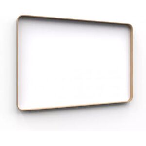 Lintex Tableau d'ecriture en verre Frame Wall, Couleur Pure 130 - Blanc, Finition cadre Chene, Taille L150 x H100 cm