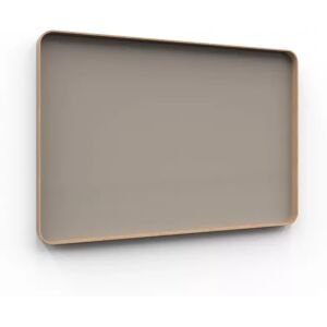 Lintex Tableau d'ecriture en verre Frame Wall, Couleur Cozy 450 - Nougat marron, Finition cadre Chene, Taille L150 x H100 cm