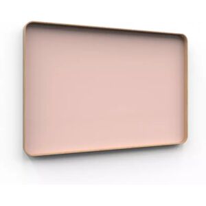 Lintex Tableau d'ecriture en verre Frame Wall, Couleur Naive 640 - Rosa, Finition cadre Chene, Taille L150 x H100 cm