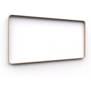 Lintex Tableau d'ecriture en verre Frame Wall, Couleur Pure 130 - Blanc, Finition cadre Chene, Taille L200 x H100 cm