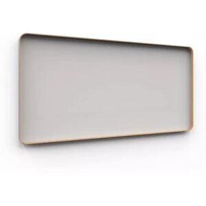 Lintex Tableau d'ecriture en verre Frame Wall, Couleur Shy 120 - Gris-beige, Finition cadre Chene, Taille L200 x H100 cm