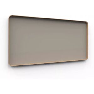 Lintex Tableau d'ecriture en verre Frame Wall, Couleur Cozy 450 - Nougat marron, Finition cadre Chene, Taille L200 x H100 cm