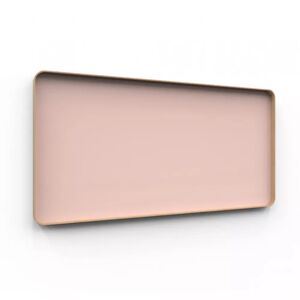 Lintex Tableau d'ecriture en verre Frame Wall, Couleur Naive 640 - Rosa, Finition cadre Chene, Taille L200 x H100 cm