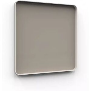 Lintex Tableau d'ecriture en verre Frame Wall, Couleur Cozy 450 - Nougat marron, Finition Cadre Gris, Taille L100 x H100 cm