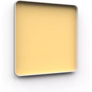 Lintex Tableau d'ecriture en verre Frame Wall, Couleur Lively 460 - Jaune, Finition Cadre Gris, Taille L100 x H100 cm