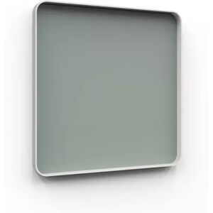 Lintex Tableau d'ecriture en verre Frame Wall, Couleur Frank 540 - Vert-gris, Finition Cadre Gris, Taille L100 x H100 cm