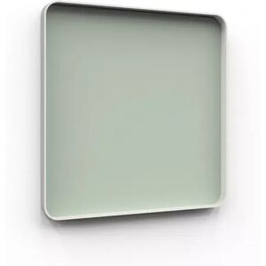 Lintex Tableau d'ecriture en verre Frame Wall, Couleur Fair 550 - Vert, Finition Cadre Gris, Taille L100 x H100 cm