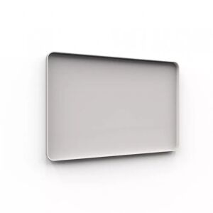 Lintex Tableau d'ecriture en verre Frame Wall, Couleur Shy 120 - Gris-beige, Finition Cadre Gris, Taille L150 x H100 cm