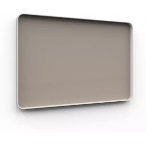 Lintex Tableau d'ecriture en verre Frame Wall, Couleur Cozy 450 - Nougat marron, Finition Cadre Gris, Taille L150 x H100 cm