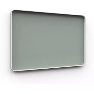 Lintex Tableau d'ecriture en verre Frame Wall, Couleur Frank 540 - Vert-gris, Finition Cadre Gris, Taille L150 x H100 cm