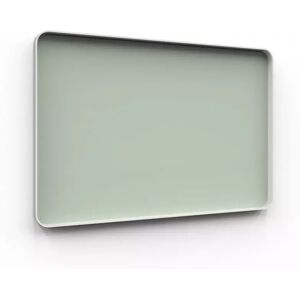 Lintex Tableau d'ecriture en verre Frame Wall, Couleur Fair 550 - Vert, Finition Cadre Gris, Taille L150 x H100 cm