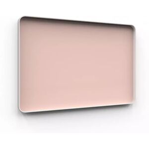 Lintex Tableau d'ecriture en verre Frame Wall, Couleur Naive 640 - Rosa, Finition Cadre Gris, Taille L150 x H100 cm