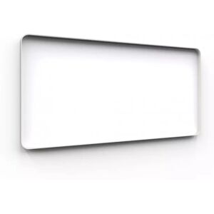 Lintex Tableau d'ecriture en verre Frame Wall, Couleur Pure 130 - Blanc, Finition Cadre Gris, Taille L200 x H100 cm