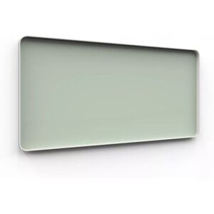 Lintex Tableau d'ecriture en verre Frame Wall, Couleur Fair 550 - Vert, Finition Cadre Gris, Taille L200 x H100 cm