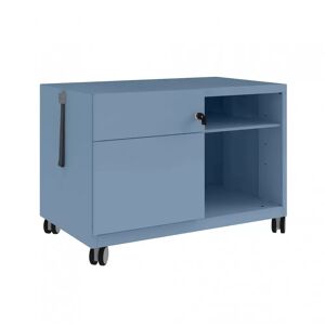 Caisson de bureau Caddy - 80 cm, Couleur Bisley Blue, Version Gauche