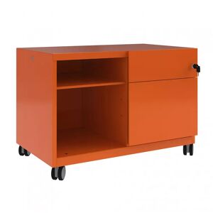 Caisson de bureau Caddy - 80 cm, Couleur Bisley Orange, Version Droite