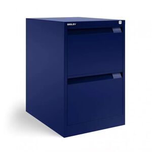 Bisley Caisson de bureau pour dossiers suspendus BS Filing - clapets, 2 tiroirs, largeur 47 cm, Couleur Oxford Blue