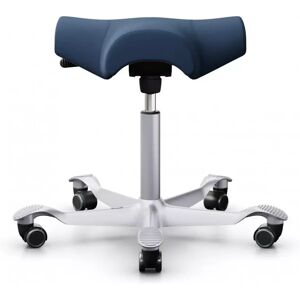 Tabouret ergonomique HÅG Capisco 8105, Tissu Bleu (EXR026), Pietement  Silver, Verin 150 mm, Repose-pieds Sans