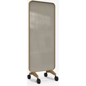 Lintex Tableau blanc en verre Frame Mobile, Couleur Cozy 450 - Nougat marron, Pietement Chene, Taille L75 x H196 cm