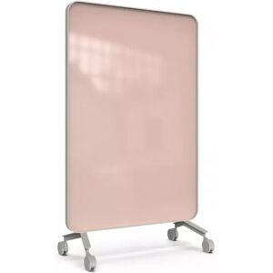 Lintex Tableau blanc en verre Frame Mobile, Couleur Naive 640 - Rosa, Pietement Gris (Soft 150), Taille L120 x H196 cm